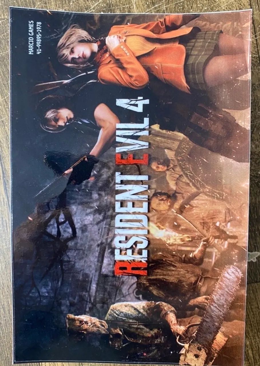 Plotagem Resident Evil 4 P/ Ps2 Slim 70 e 90 Mil - Foto 2