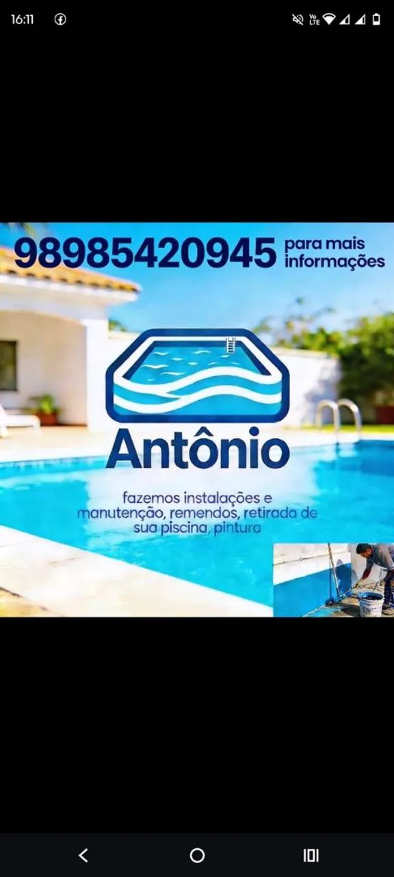 Instalação de piscina de fibra 