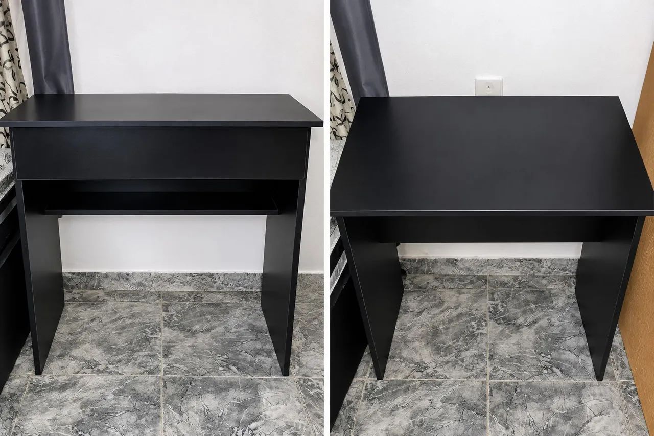 Mesa de computador com gaveta. 