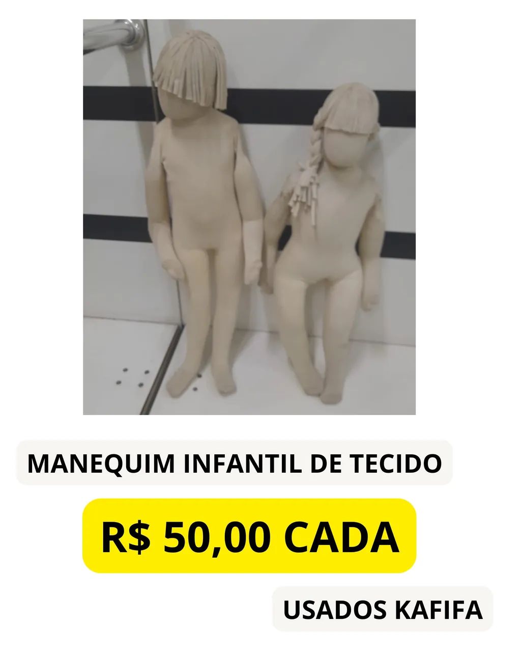 Manequim infantil de tecido 
