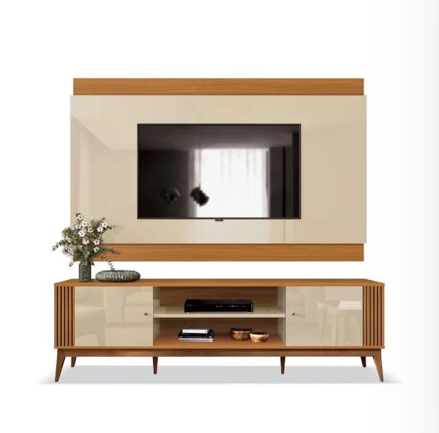 Painel com Rack Cedrallis 200 cm para TV até 75 polegadas - Foto 3
