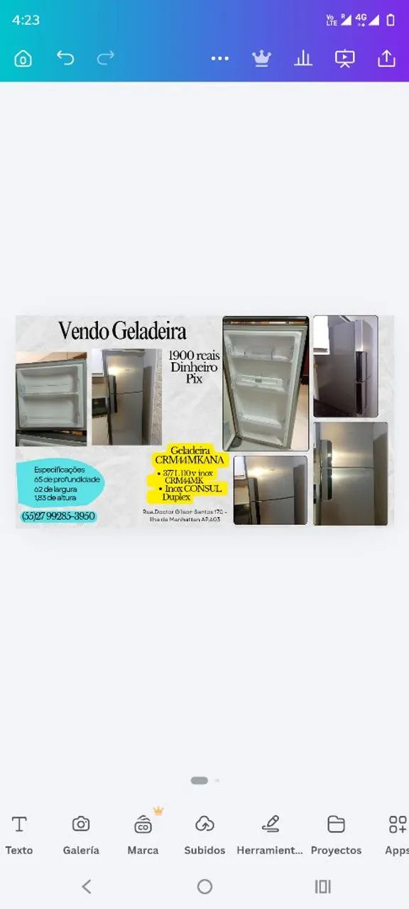 Venda de geladeira