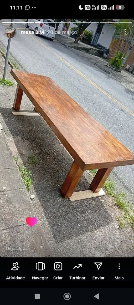 Mesa de pinus 3 metros grande entrega rapida - Foto 4
