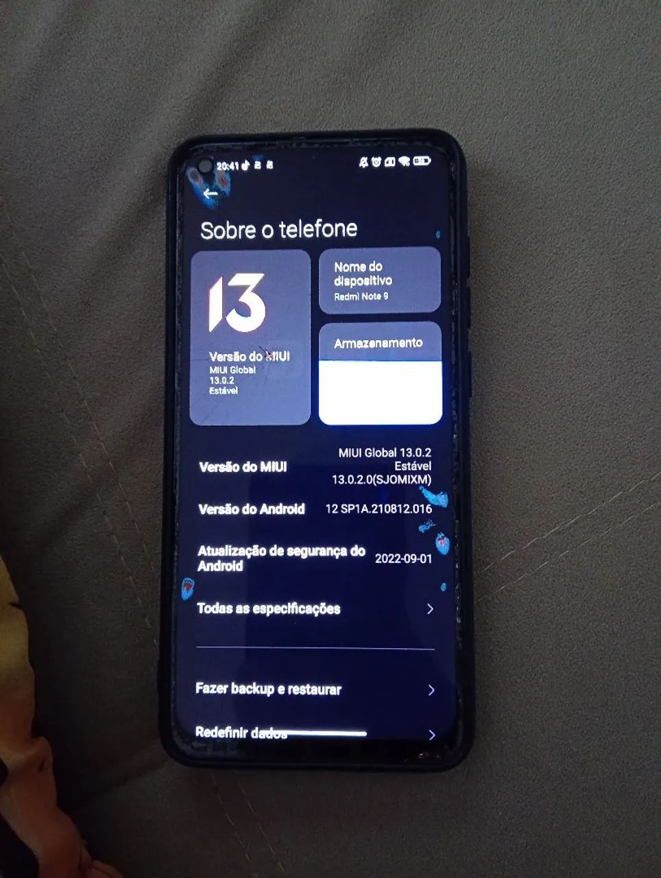 Note 9 trincado mas funcionando 100%