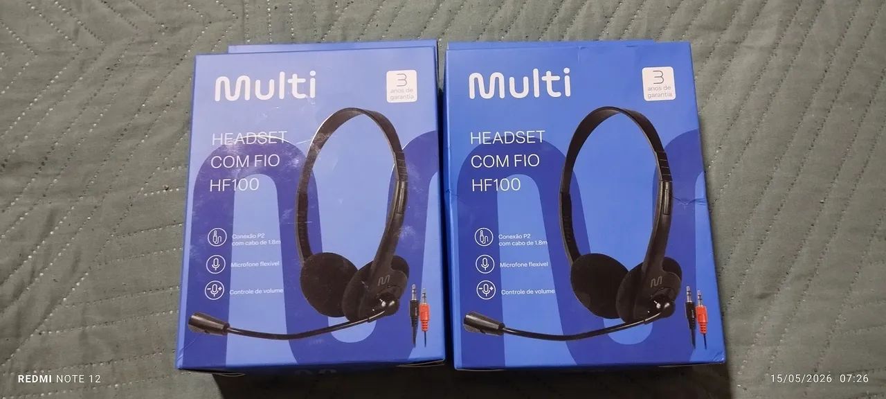 Fone headset Multilaser com fone e microfone 
