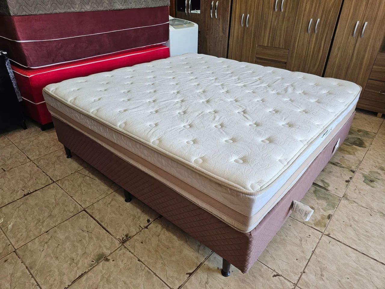 Cama box super king molas ensacada usada  - Foto 4