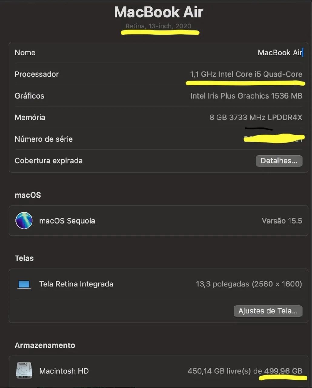 MacBook Air 2020 i5 8/512 retina  - Foto 3