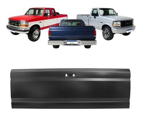 Tampa Traseira F-1000 1993 1994 A 1997 Lisa S/relevo Preto Preto