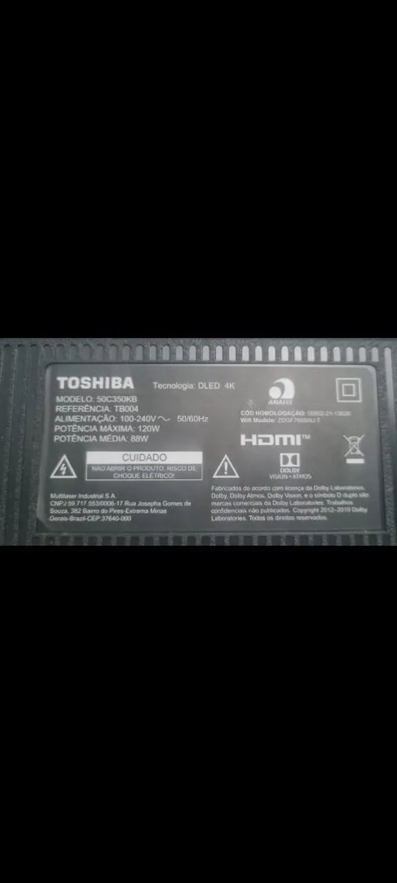 Vendo TV Toshiba 50 polegadas com defeito na tela - Foto 2