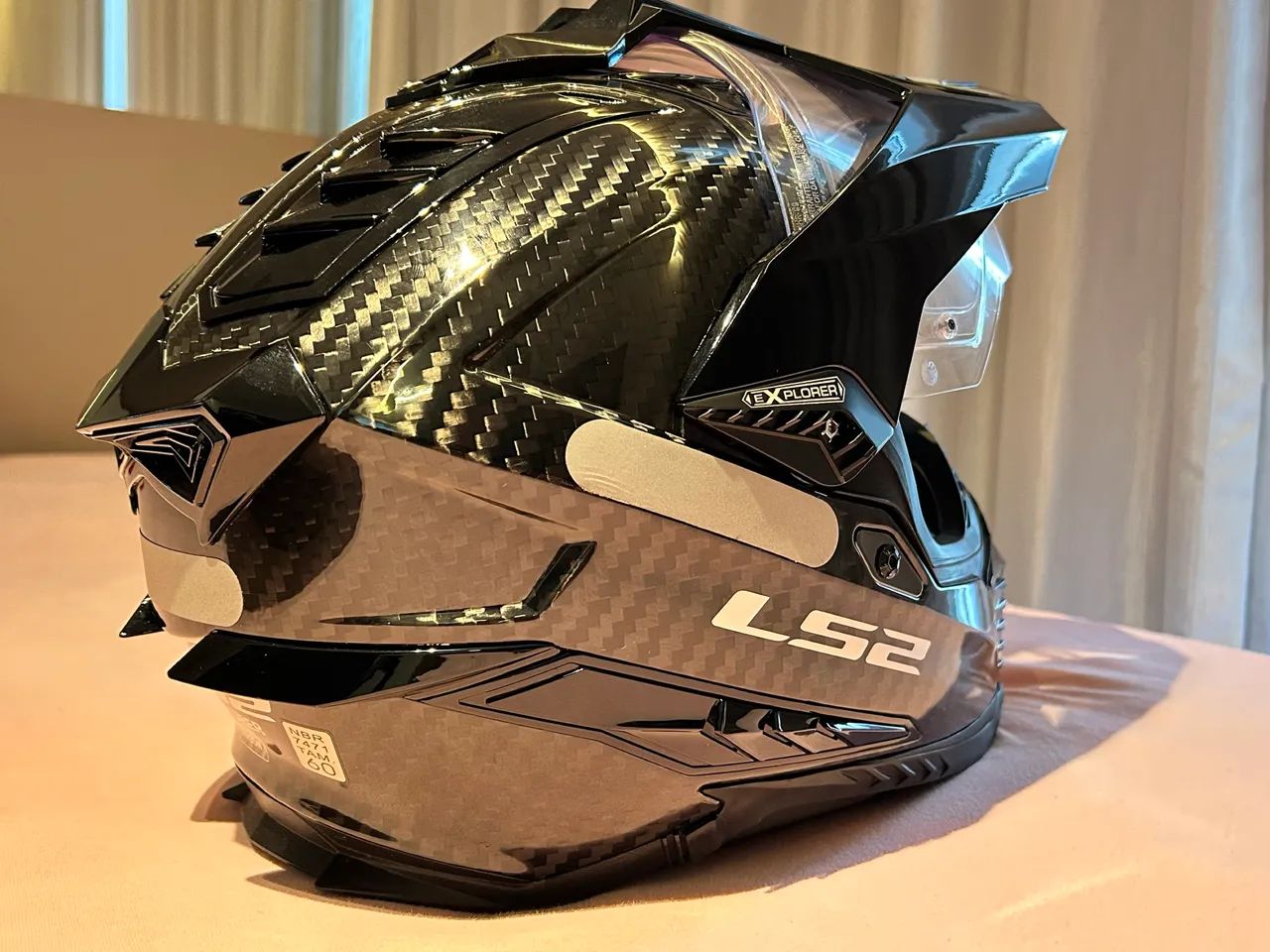 Capacete LS2 Explorer Solid Carbon - Foto 2