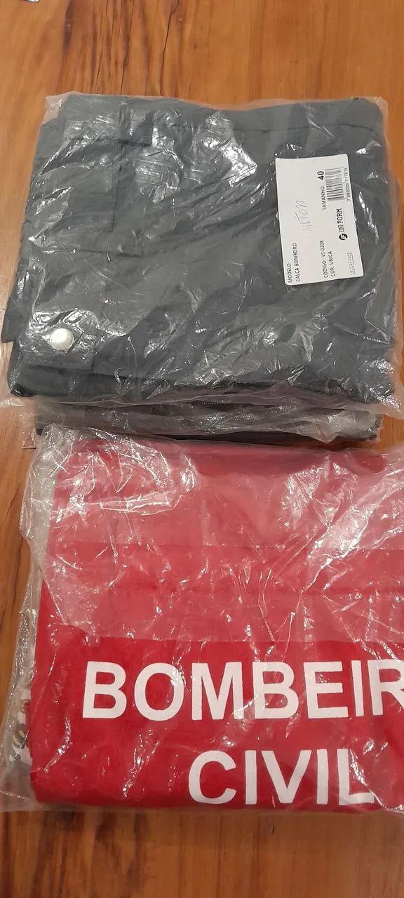 Uniforme de bombeiro civil, calça e camiseta tamanhos 40 e P - Foto 5