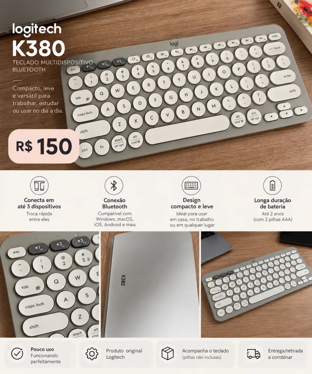 Teclado Bluetooth logitech