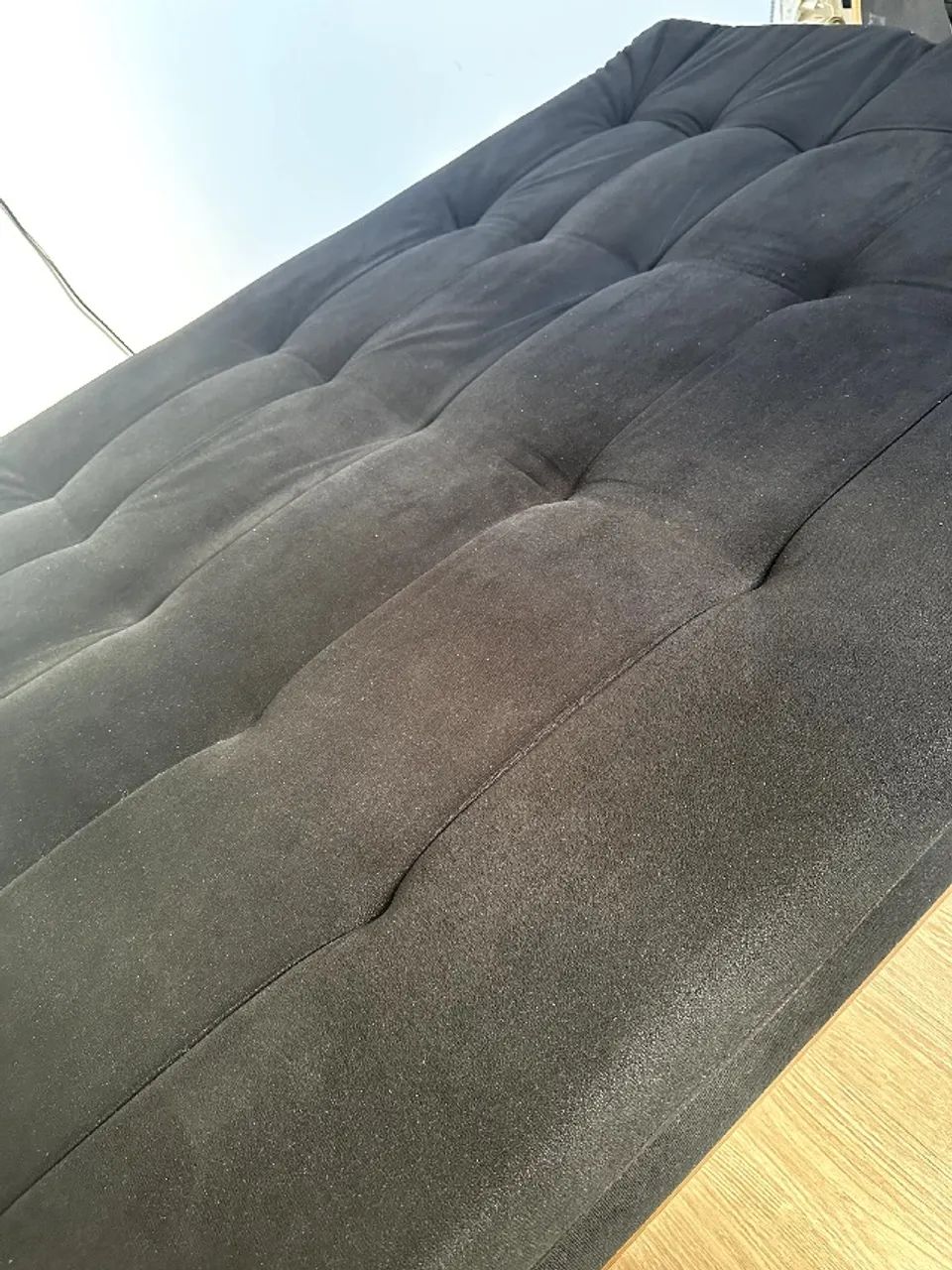 Sofá-Cama 3 Lugares Casal Base e Pés de Madeira - Foto 4