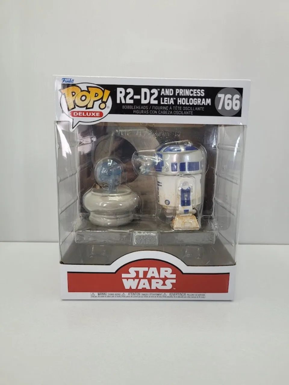 Original Funko Pop R2-D2 and Princess Leia Hologram - Star Wars - 766