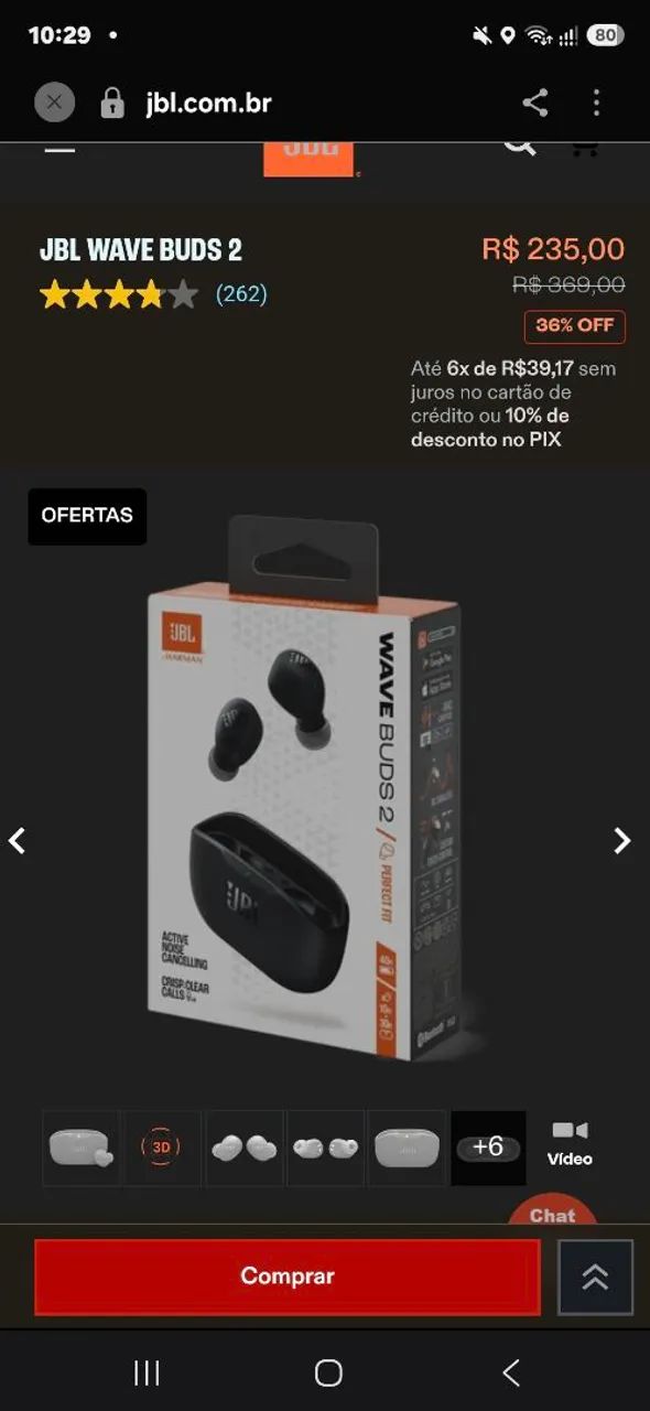 FONE JBL WAVE 2 BUDS PERFEITO - Foto 4