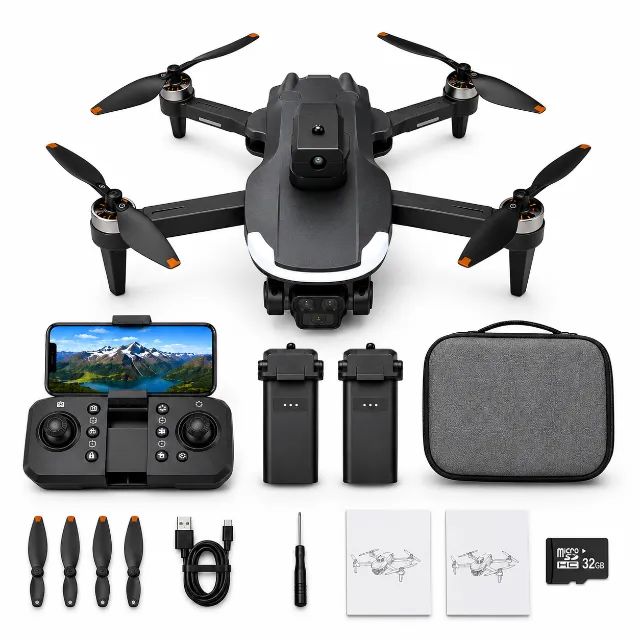 Drone CZ20  Brushless Câmera Dupla 2 Baterias Optical Flow Altitude Hold Headless 