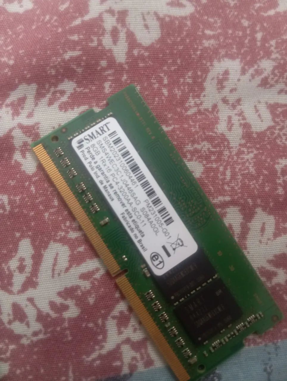 Memória 8GB 3200 notebook Smart