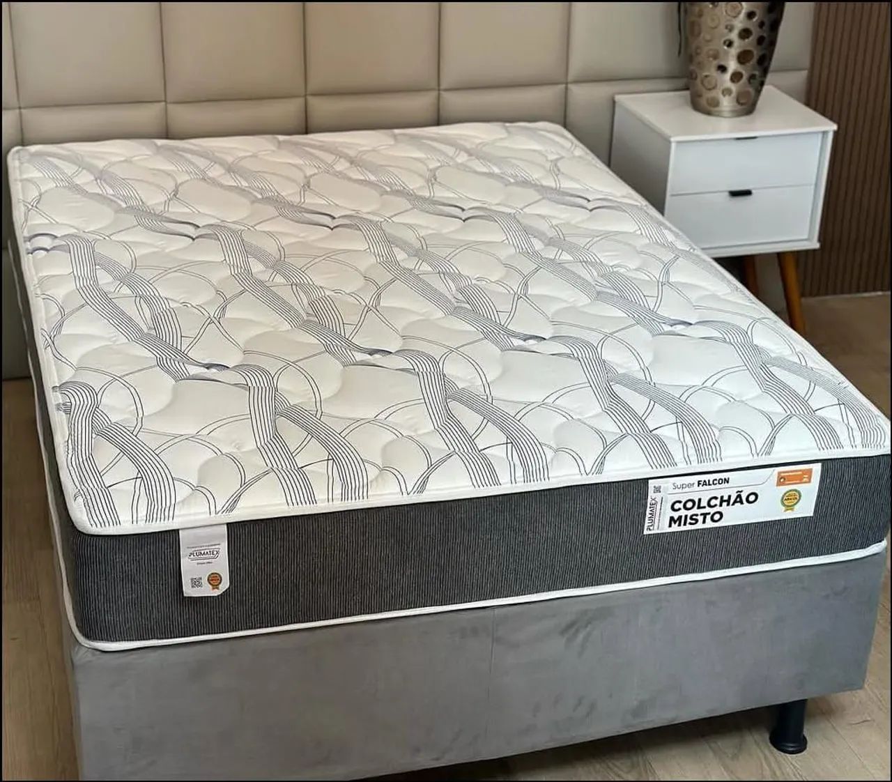 Cama Box Casal Plumatex Super Falcon Suporte de 150Kg - Novo e embalado!