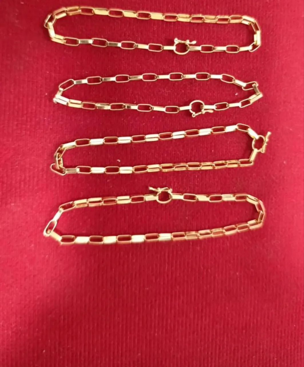 Pulseira de ouro maciça 