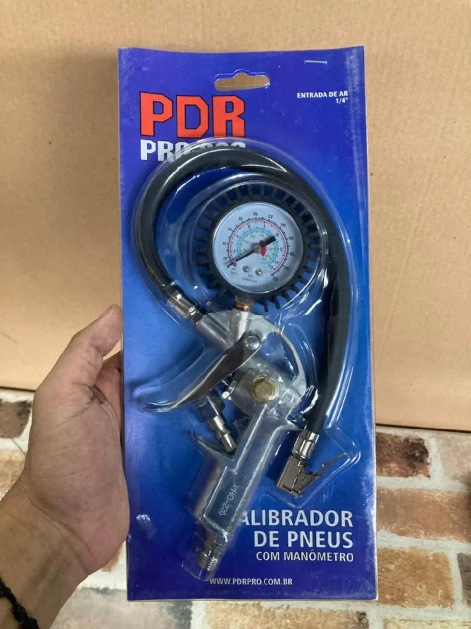 Calibrador Para Pneus Com Manometro 150lbs Pro-220 - Pdr