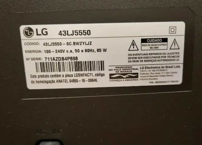 Televisão TV LG 43polegadas lj5550 - como nova - Foto 2