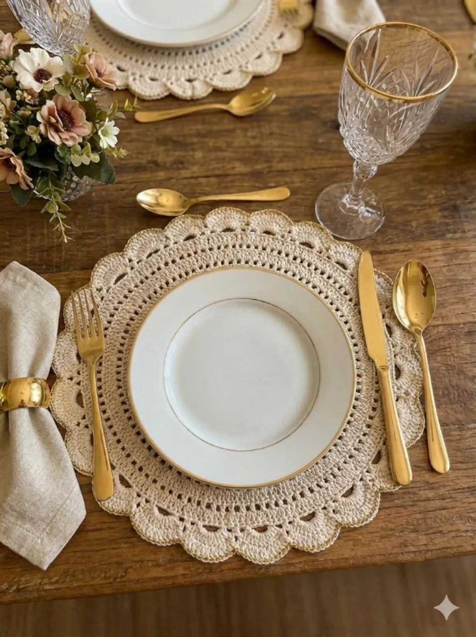 Supla em Crochê 6 peças