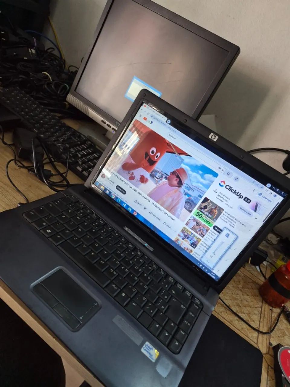 Notebook HP Core 2 Duo 3 Gigas Memória HD 320 Gigas Revisado e Formatado Somos Loja