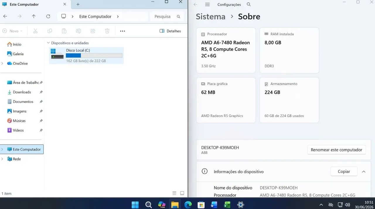 PC Computador AMD A6-7480 8 GB RAM SSD 250GB - Foto 4
