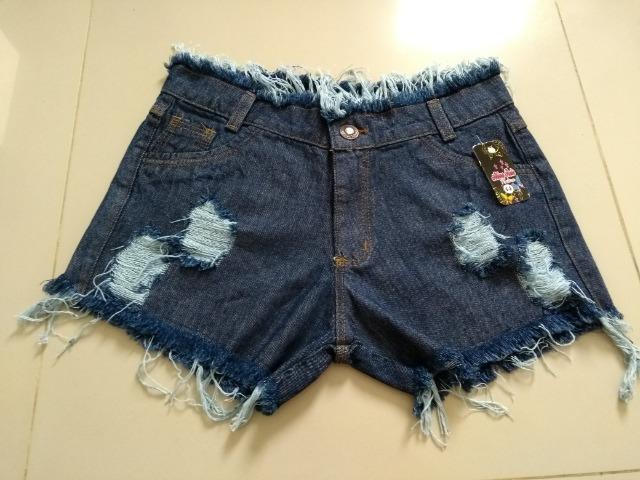 Short Jeans Feminino Alicia com elastano, numeração 36, 38, 40, 42 e 44 - Foto 5