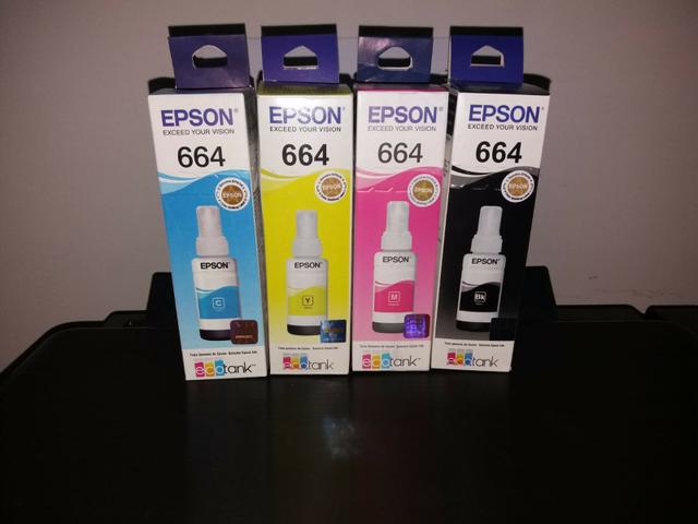 Kit .Tintas, Refil, Corante, Epson 664 Original Embalados A Vacuo