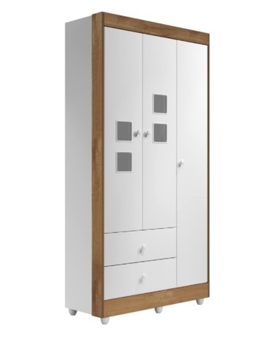Guarda Roupa Infantil 3 Portas Life 100% MDF Agt - Entrega Rápida - Foto 4