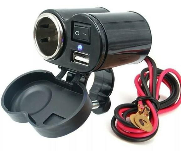  Carregador Celular para moto Gps Acendedor Cigarro
