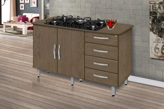 Balcão Burit Para Cooktop 5 Bocas! Frete Grátis + Montagem. - Foto 3