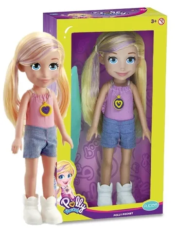 Barbie Boneca com prancha de surfe e cachorrinho de estimação, boneca