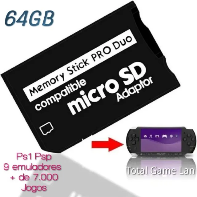 Cartão de Memoria PSP Completo +Jogos - Escorrega o Preço