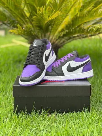Air jordan low sb (entrega grátis) roxo verde