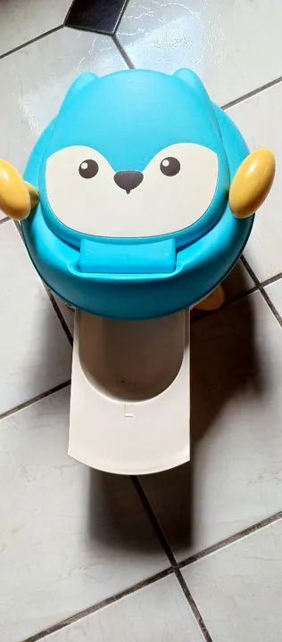 Penico Infantil Azul com Desenho de Urso - Foto 5