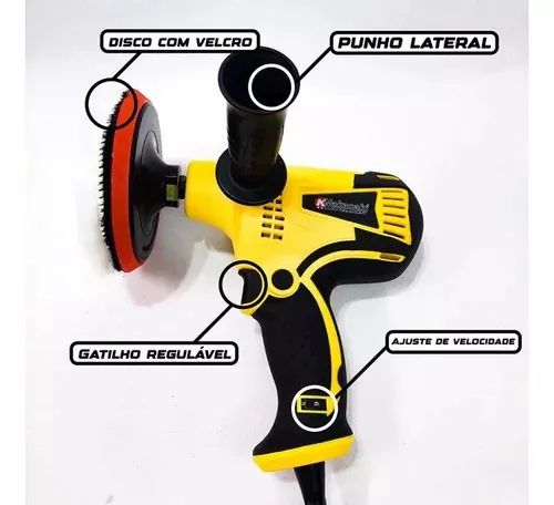 Politriz Lixadeira Multifunções Automotiva 5 Polegadas 700W similar a Dewalt Nova - Foto 2