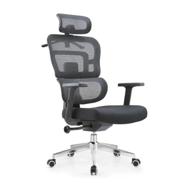 Cadeira Escritório Presidente Tela ARES Giratória Preta Conforto Ergonômico Modelo 30063