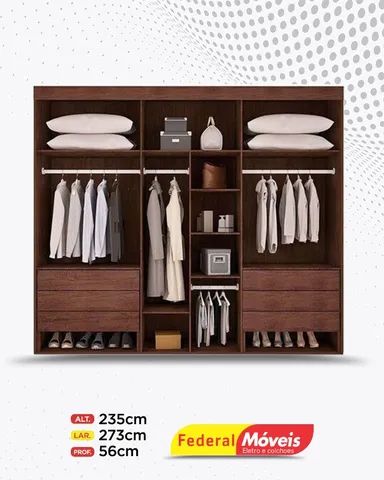 Guarda Roupa Casal 100% MDF 6 Portas 6 Gavetas Super Lindo Fazemos Entrega - Foto 2