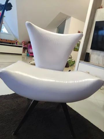 Poltrona cadeira Decorativa branca pouco uso - Foto 2