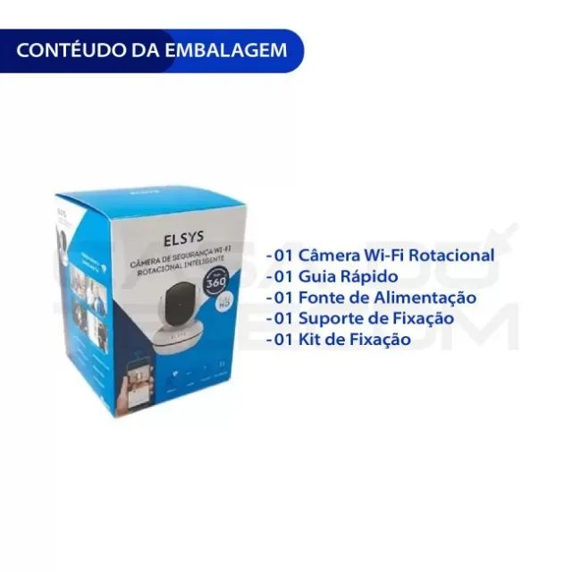 Câmera Inteligente Wifi Giratória Full HD Myra 360 ESC-WR5F Elsys - Foto 6