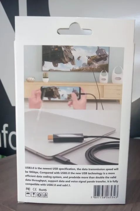 Cabo Adaptador Tipo-C 3.1 Para Hdmi Kapbom - Foto 3