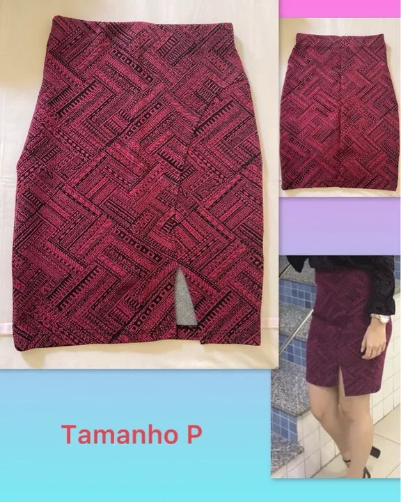 Saia tubinho marsala tamanho P