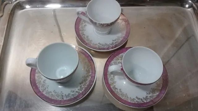 Xícaras De Café Antigas Porcelana Real - Foto 5