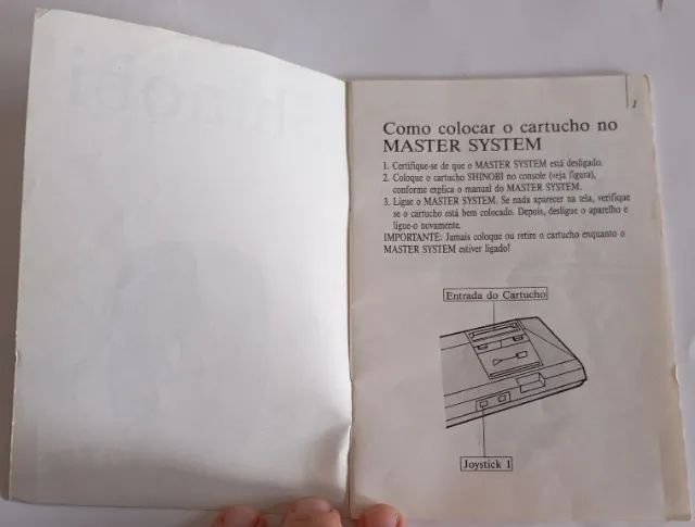 Manual Do Jogo Shinobi Master System Tec Toy - Foto 2