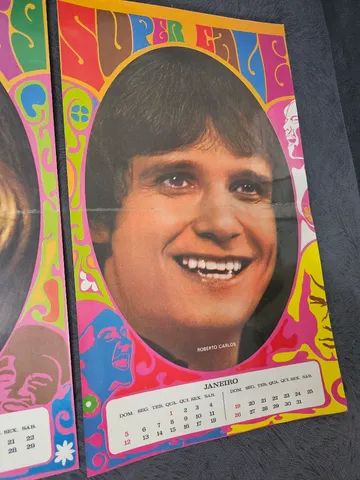 Poster antigo calendário revista contigo decada 70 80 - Foto 4