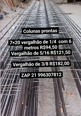 Colunas prontas.