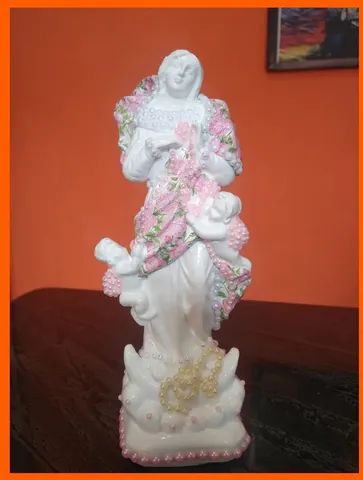 Imagens de Gesso Decoradas Artesanais - Foto 2