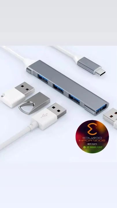 Hub USB tipoC com 4 portas 3.0 5.0gbps